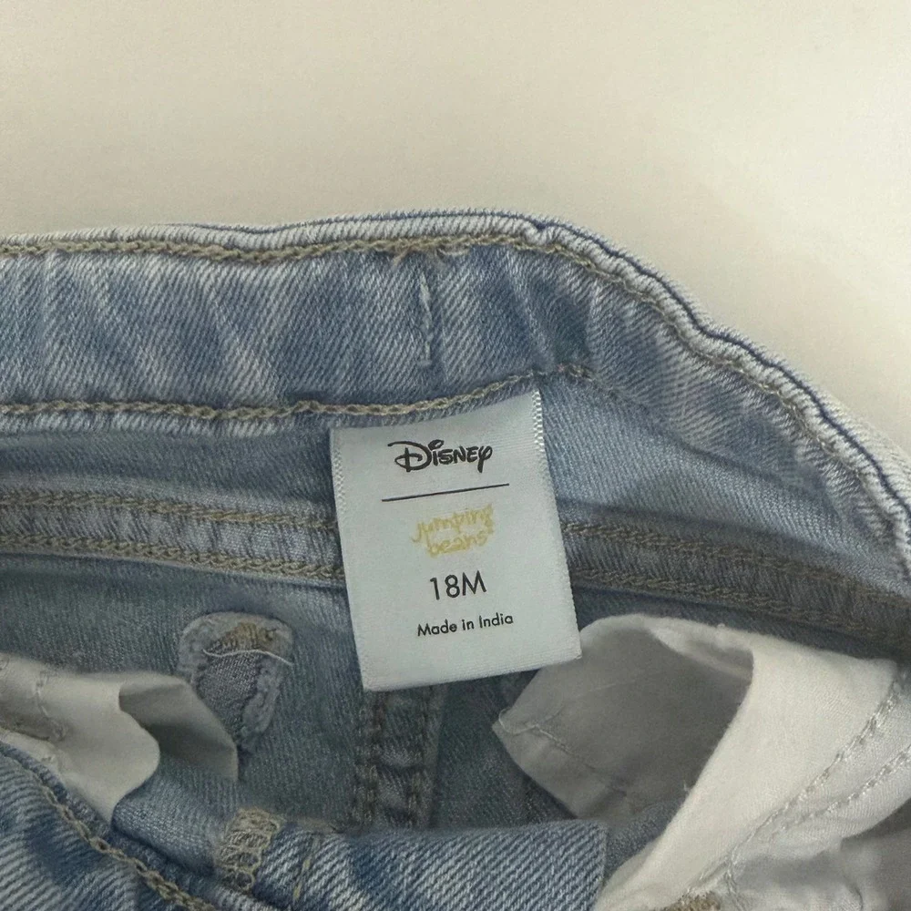 Disney Jumping Beans Minnie Mouse Embroidered Light Wash Jeans 18M Blue Kids‎